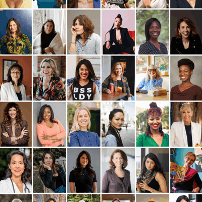 Collage of online speakers