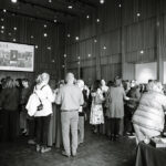 Feasts – whole room of people, B&W